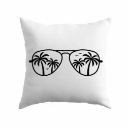 Подушка Sunglasses And Palm Trees - PrintSalon
