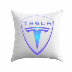 Подушка Tesla logo gradient-PrintSalon Подушка Tesla logo gradient