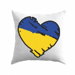 Подушка Украина сердце с царапинами