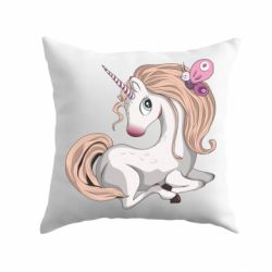 Подушка Unicorn with bow tie - PrintSalon