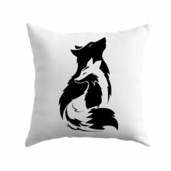 Подушка Wolf And Fox-PrintSalon Подушка Wolf And Fox