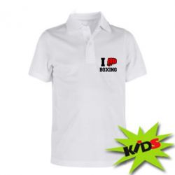 Детское поло I love boxing - PrintSalon