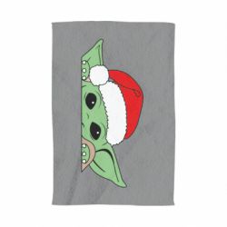 Рушник з принтом Baby Yoda Santa - PrintSalon