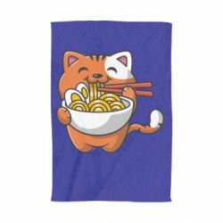Полотенце с принтом Cat and Ramen - PrintSalon