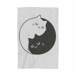 Полотенце с принтом Cute yin yang cats - PrintSalon