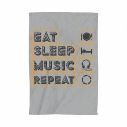 Полотенце с принтом Eat sleep dj repeat. - PrintSalon