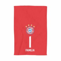 Полотенце с принтом FC Bayern. Твоя фамилия, номер (англ.) - PrintSalon