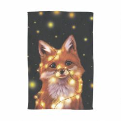 Рушник з принтом Fox And Christmas Lights - PrintSalon