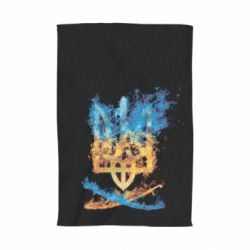 Рушник з принтом Герб Украины в желто - голубом огнем - PrintSalon