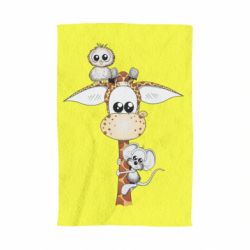 Полотенце с принтом Giraffe Owl and Mouse - PrintSalon