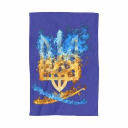 Полотенце с принтом Горящий гербу Украины