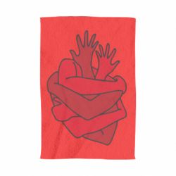 Полотенце с принтом Heart out of hands - PrintSalon