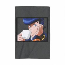 Полотенце с принтом Higashikata Josuke drinking tea - PrintSalon