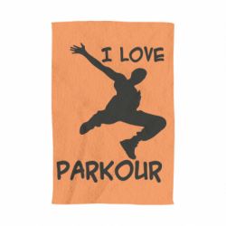 Полотенце с принтом I love parkour - PrintSalon