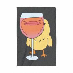 Полотенце с принтом Качка і келих вина - PrintSalon