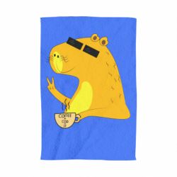 Полотенце с принтом Капибара Программист - PrintSalon
