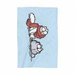 Полотенце с принтом Кот Саймона Зима - PrintSalon