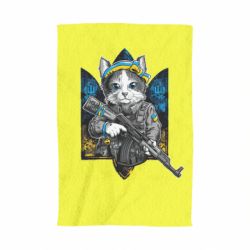Полотенце с принтом Кот военный