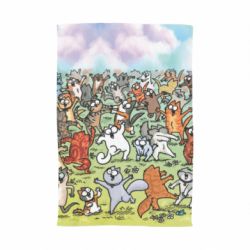 Рушник з принтом Коти танцюють - PrintSalon