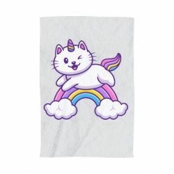 Полотенце с принтом Котик-единорог - PrintSalon