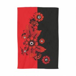 Рушник з принтом Червоні квіти - PrintSalon