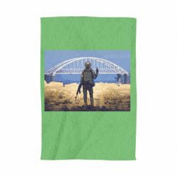 Полотенце с принтом Марка с Крымским мостом
