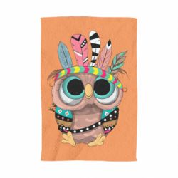 Полотенце с принтом Little owl with feathers - PrintSalon
