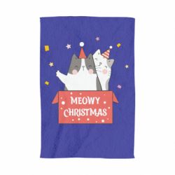 Полотенце с принтом Meowy Christmas ( present box ) - PrintSalon