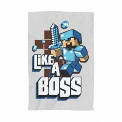 Полотенце с принтом Minecraft Like a Boss - PrintSalon