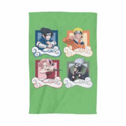 Полотенце с принтом Naruto team 7 in action - PrintSalon