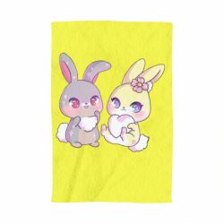 Полотенце с принтом Rabbits In Love - PrintSalon