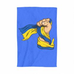 Полотенце с принтом Рука с украинским флагом - PrintSalon