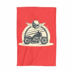 Полотенце с принтом Skull and Bike - PrintSalon