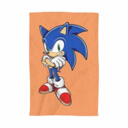Полотенце с принтом Sonic with smile - PrintSalon