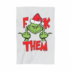 Полотенце с принтом The grinch f*ck them - PrintSalon
