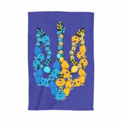 Полотенце с принтом Тризуб цветы Украина