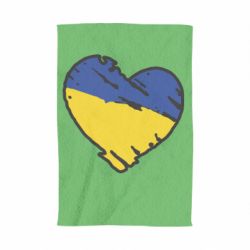 Полотенце с принтом Украина сердце с царапинами