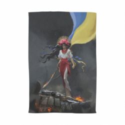 Рушник з принтом Українка захисниця - PrintSalon