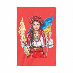 Полотенце с принтом Украинская девушка в венку