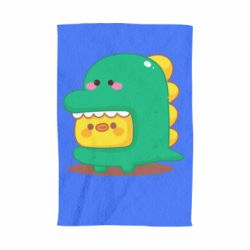 Полотенце с принтом Уточка в костюме динозавра - PrintSalon
