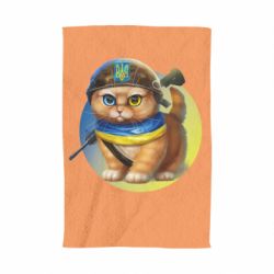 Полотенце с принтом Военный котик - PrintSalon