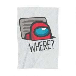 Полотенце с принтом Where? ( Among Us ) - PrintSalon