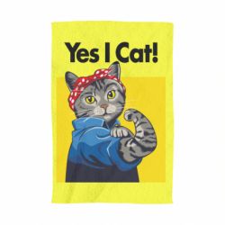 Полотенце с принтом Yes I Cat - PrintSalon
