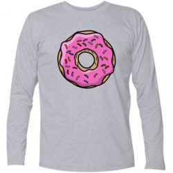 Футболка с длинным рукавом Пончик Гомера - PrintSalon