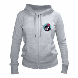 Женское худи на молнии Dancing Tik tok - PrintSalon