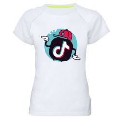 Женская футболка для спорта Dancing Tik tok - PrintSalon