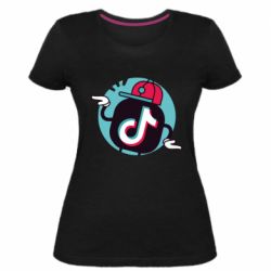 Женская премиум футболка Dancing Tik tok - PrintSalon