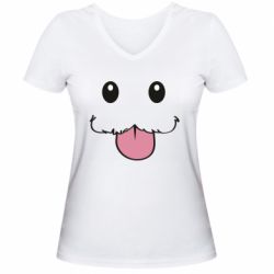 Женская футболка с V-образным вырезом Poro Camiseta lol - PrintSalon
