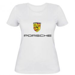 Женская футболка Porsche - PrintSalon