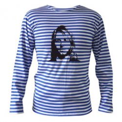 Тельняшка с длинным рукавом Портрет Курта Кобейна - PrintSalon